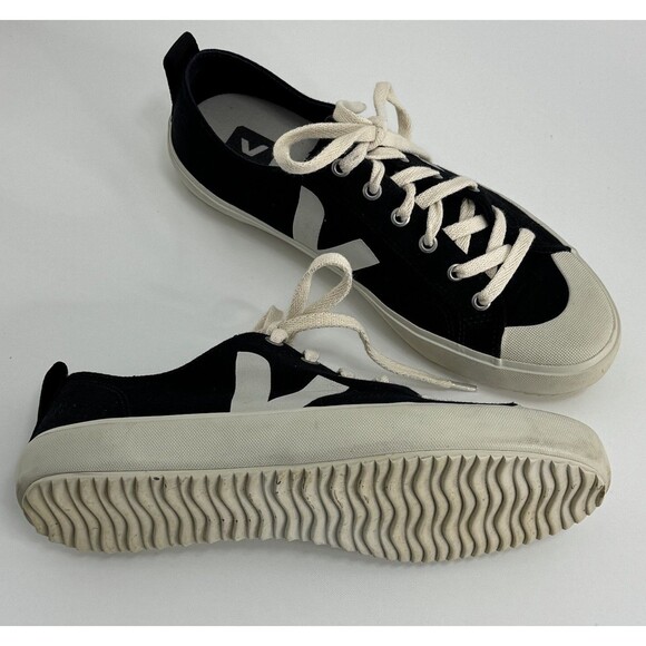 Veja Mens Sneakers Wata Canvas Low Top Black US 8 - Picture 1 of 11